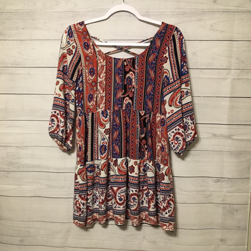 Umgee Paisley Boho Style Dress/ Long Tunic